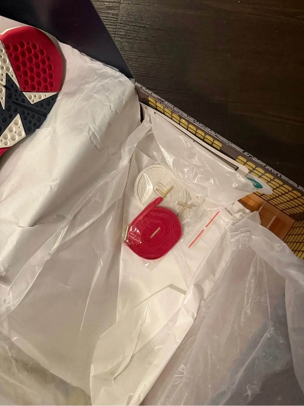 Jordan Retro 7 Trophy Room Sneakers - White / Red / Navy